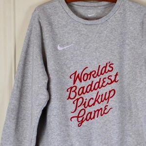 Nike WORLD'S BADDEST PICKUP GAME Basketball Sweatshirt / noodie/ jumper/ baller